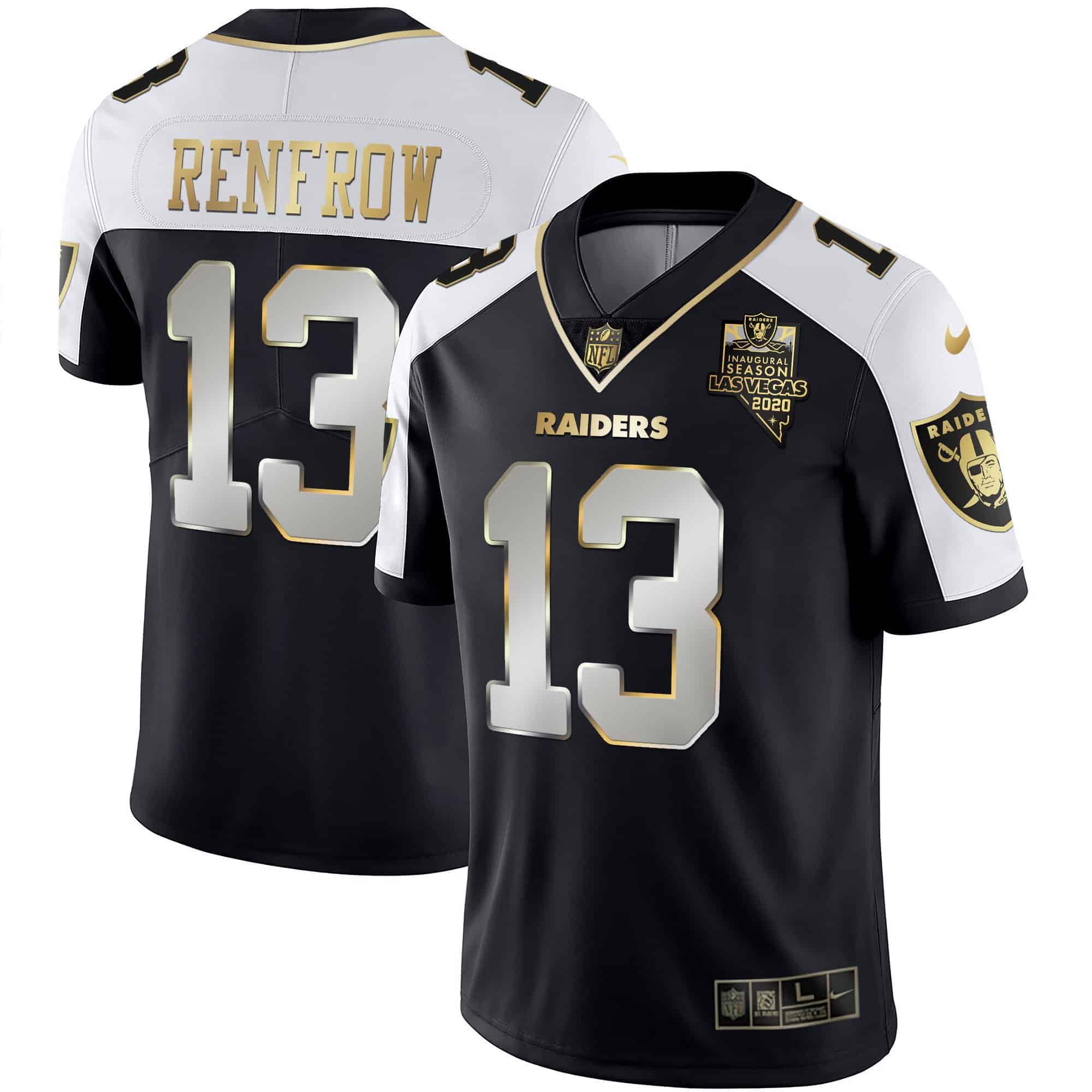 Men Oakland Raiders #13 Renfrow 2024 Nike Vapor Black Gold & Black Inverted Limited NFL Jersey style 1->indianapolis colts->NFL Jersey